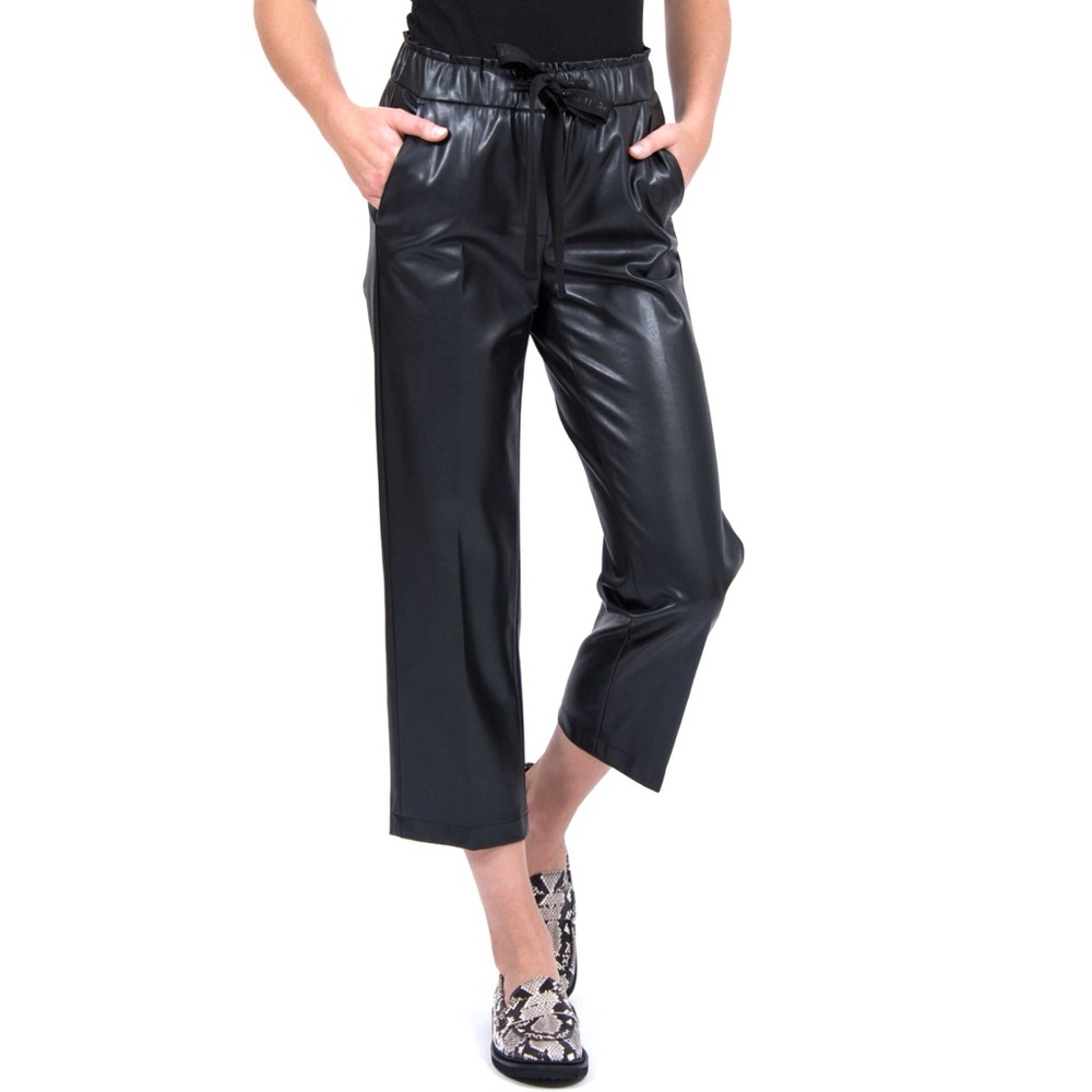 CAMBIO Vegan Leather Colette Pants Cropped Ankle Faux-Leather Pants 36 US Size 6